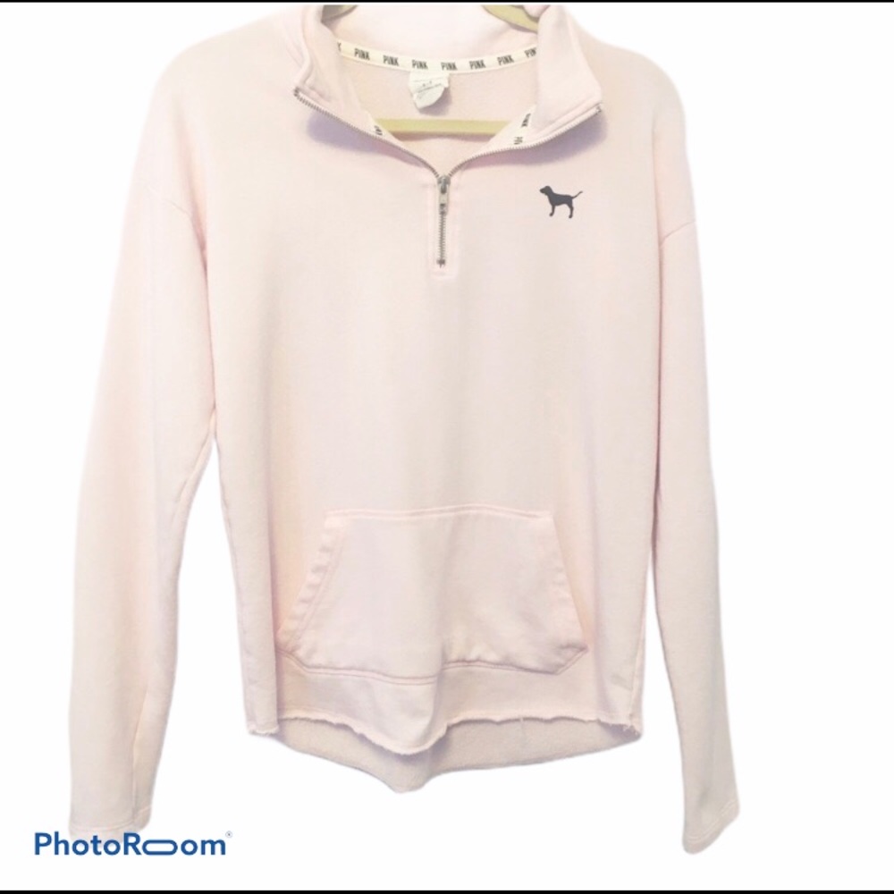 VS Pink Half-zip Light Pink Sweatshirt Sp.